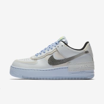 Nike Air Force 1 Shadow - Női Utcai Cipő - Platina/Világos/Kék/Szürke